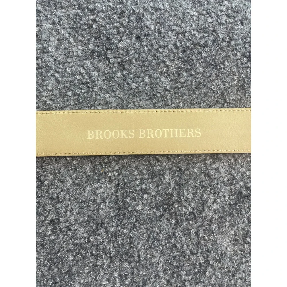 Brooks Brothers Mens‎ Brown Calfskin Leather Belt Italy Size 40 Silver Buckle